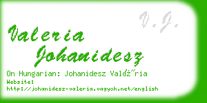 valeria johanidesz business card